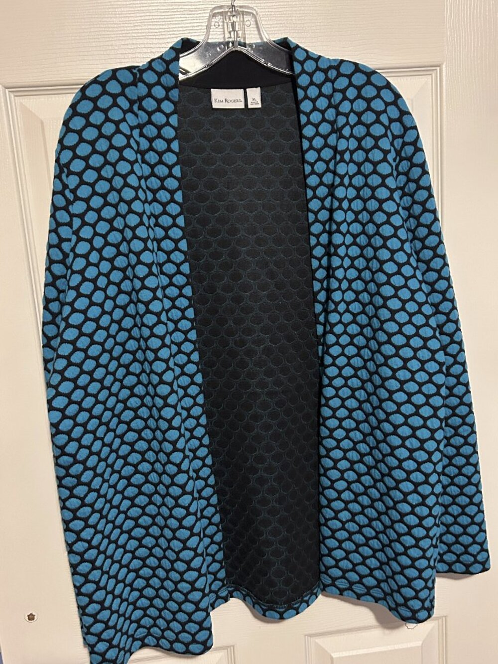 Kim Rogers Teal & Black Jacket sz XL
